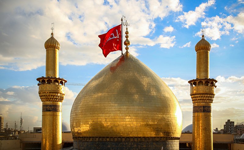 The dome and minarets of Imam Hussein Shrine(PBUH)