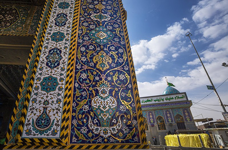 Tilework of the holy shrine of Imam Hussein