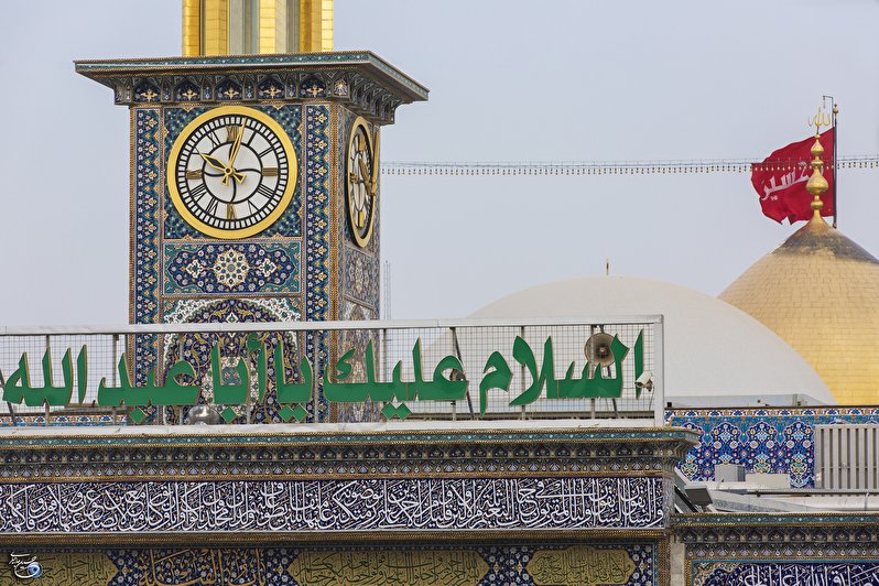 Tower clock in the holy shrine of Imam Hussein(piece be upon him)