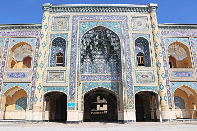 Tile work of the courtyard of Hazrat Fatemeh(PBUH)