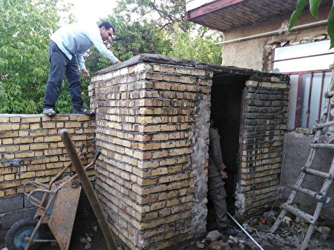 نوسازی منزل مسکونی نیازمند زنجانی در روستای بوغداکندی
