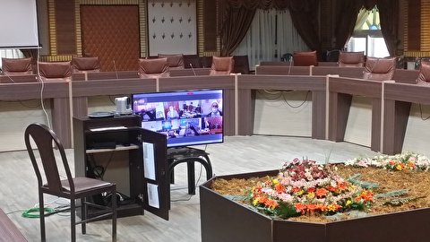 جلسه وبینار استانی با مسئولین شهرستان های ستاد بازسازی عتبات عالیات استان گیلان