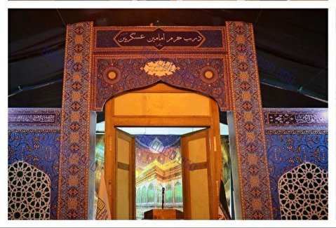 مراسم آئین آغاز ساخت  درب حرم امامین عسکریین (ع)در استان سمنان