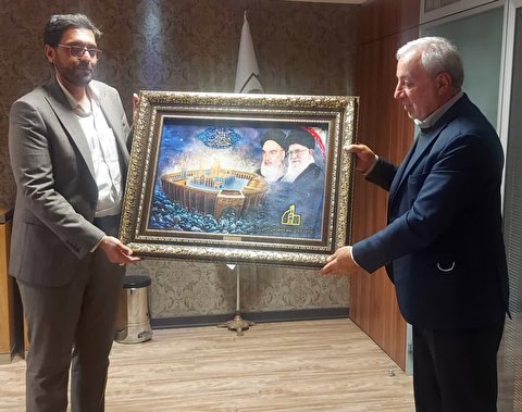 دیدار رئیس ستاد توسعه و بازسازی عتبات عالیات استان اصفهان با مدیر روابط عمومی شرکت فولاد مبارکه