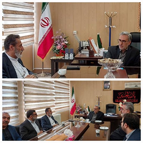 رئیس ستاد بازسازی عتبات عالیات استان کرمانشاه با دکتر رحیمی زنگنه سرپرست فرمانداری کرمانشاه دیدار و گفتگو کرد.