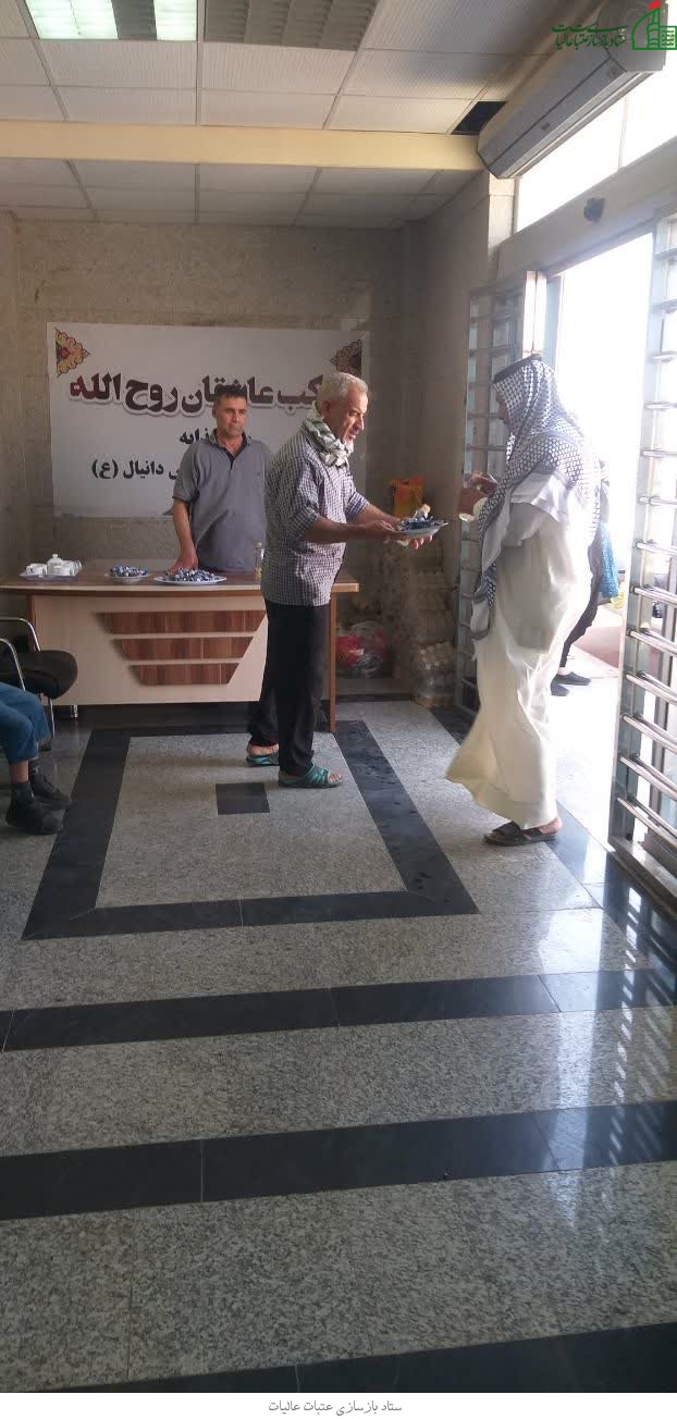 استقبال موکب اربعین حسینی در چذابه از زائرین دعای عرفه کربلا+عکس