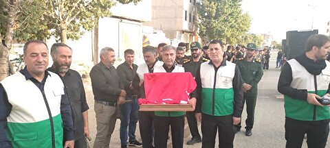 روستاهای شهرستان خرم دره میزبان پرچم متبرک حرم مطهر امام حسین(ع)