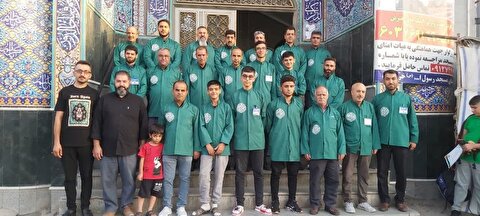 برگزاری آئین بدرقه و اعزام خادمین موکب اربعین شهرستان خرمدره