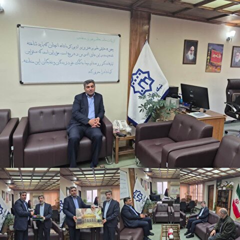 دیدار ریاست و معاونت فرهنگی و جذب مشارکت‌های مردمی ستاد توسعه و بازسازی عتبات عالیات استان با مدیر کل محترم صدا و سیمای مرکز کرمانشاه