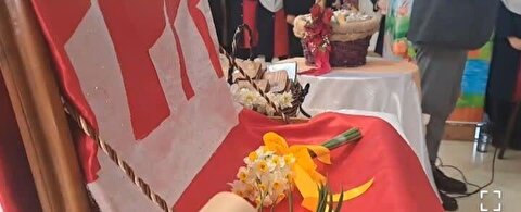 دانش آموزان زنجانی میزبان پرچم متبرک حرم مطهر امام حسین(ع) به مناسبت اعیاد شعبانیه