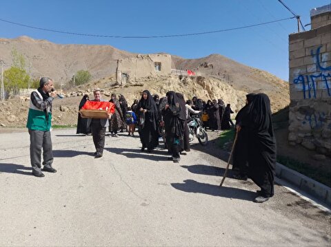 اهالی روستاهای شهرستان ماهنشان ، میزبان پرچم متبرک حرم مطهر امام حسین(ع)