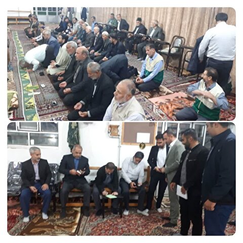 حضور خادمان ستاد توسعه و بازسازی عتبات عالیات شهرستان چایپاره در مسجد سیدالشهداء