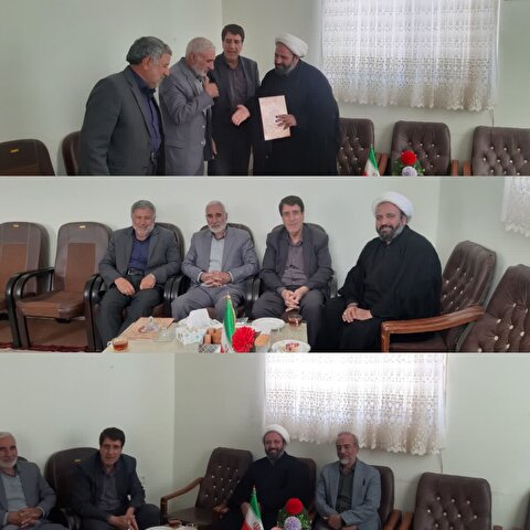 دیدار مسئولین عتبات عالیات شهرستان خدابنده با امام جمعه محترم بخش سجاس 
