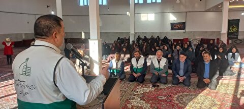 اقامه عزای فاطمیه در روستاهای بخش انگوران شهرستان ماهنشان با حضور خادمان ستاد توسعه و بازسازی عتبات عالیات