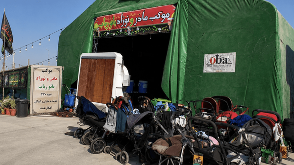 موکبی برای کوچک‌ترین زائران اربعین