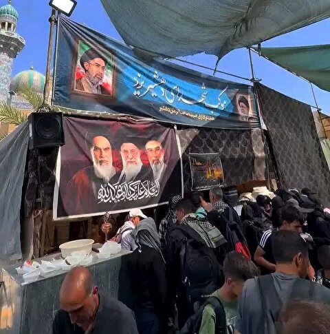 خدمت‌رسانی موکب شهدای دهشیر استان یزد به زائران اربعین در نجف اشرف